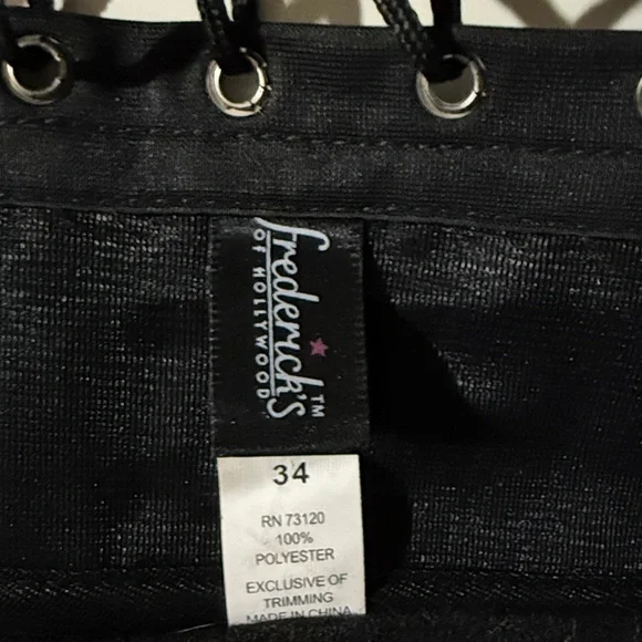 Frederick's of Hollywood Black Lace Corset Top - Picture 4 of 4